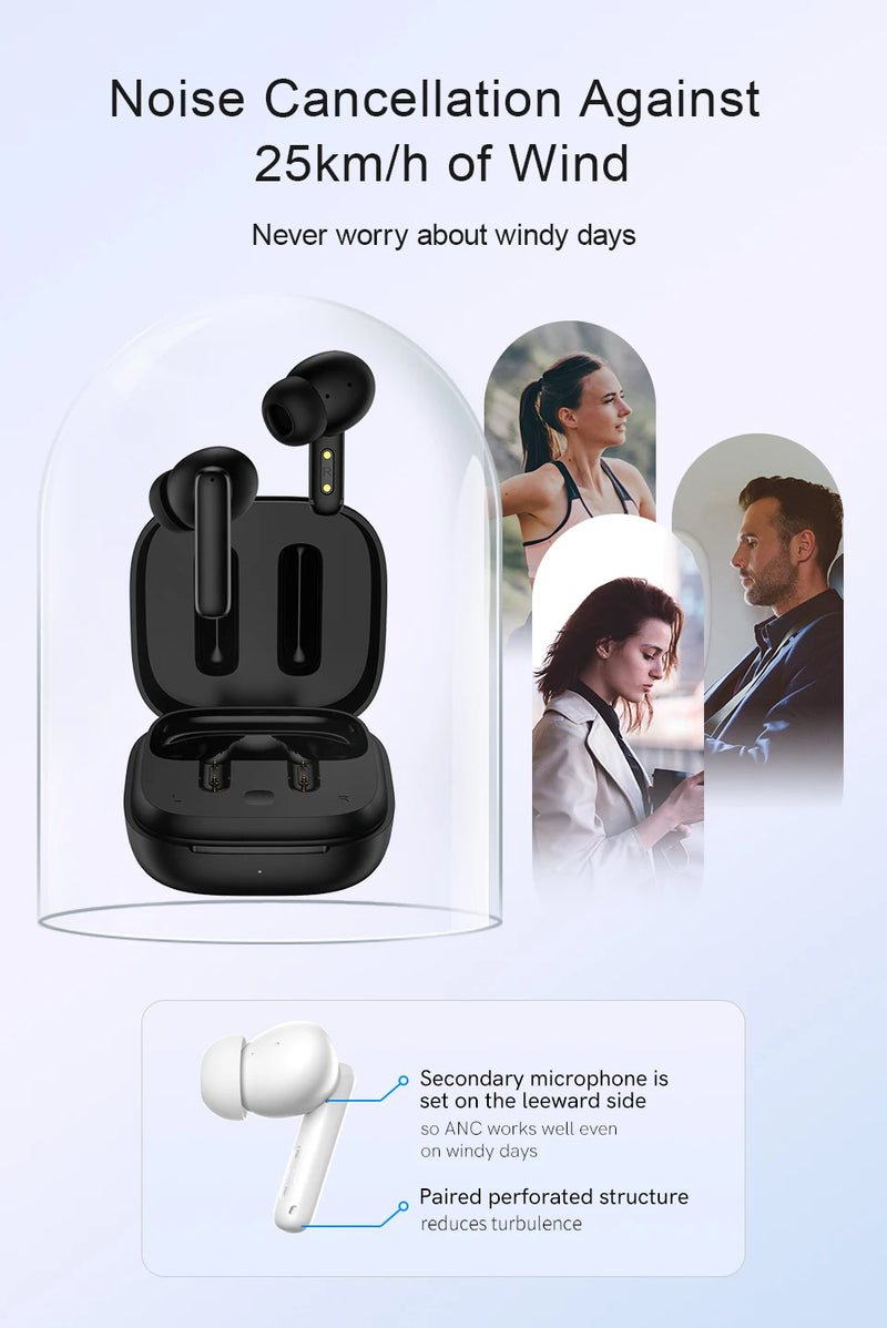 QCY T13 ANC Earphone Bluetooth 5.3 Active Noise Cancellation -28dB 
Wireless Headphone Fast Charge Earbuds 0.068' Low Latency